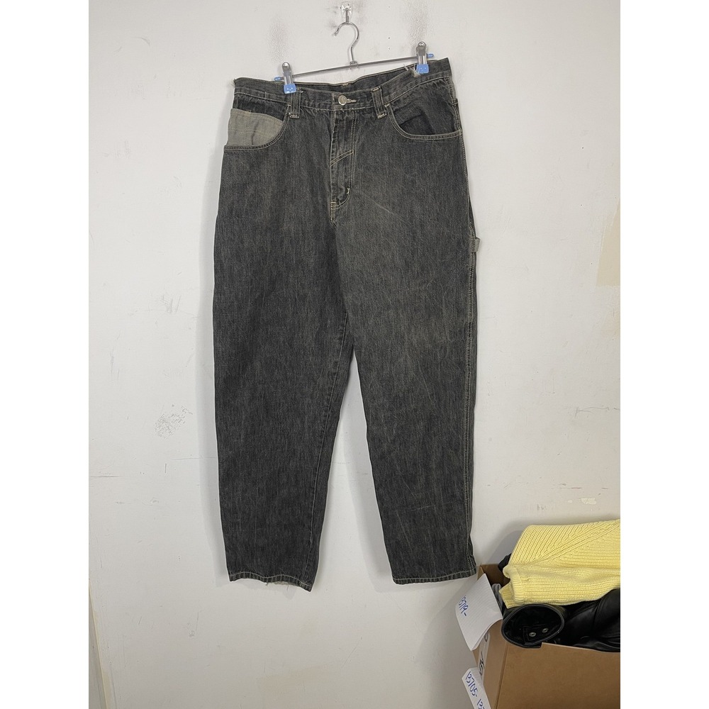 COOGI AUSTRALIA Mens Size‎ 34 Washed Gray Faded Distressed Straight Leg Jeans